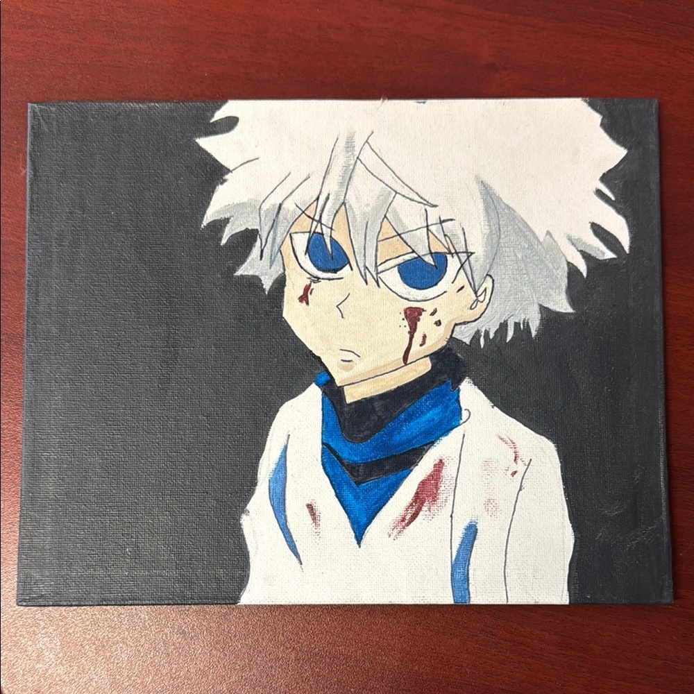 Anime Character Killua Zoldyck Canvas Hand Painted Art 8x10 Wall Decor